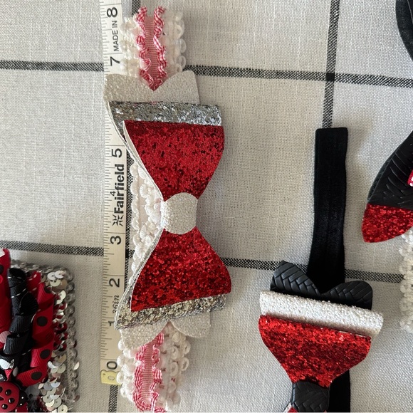 University of Georgia Black, white & red toddler hair bows/ headbands - Picture 7 of 8